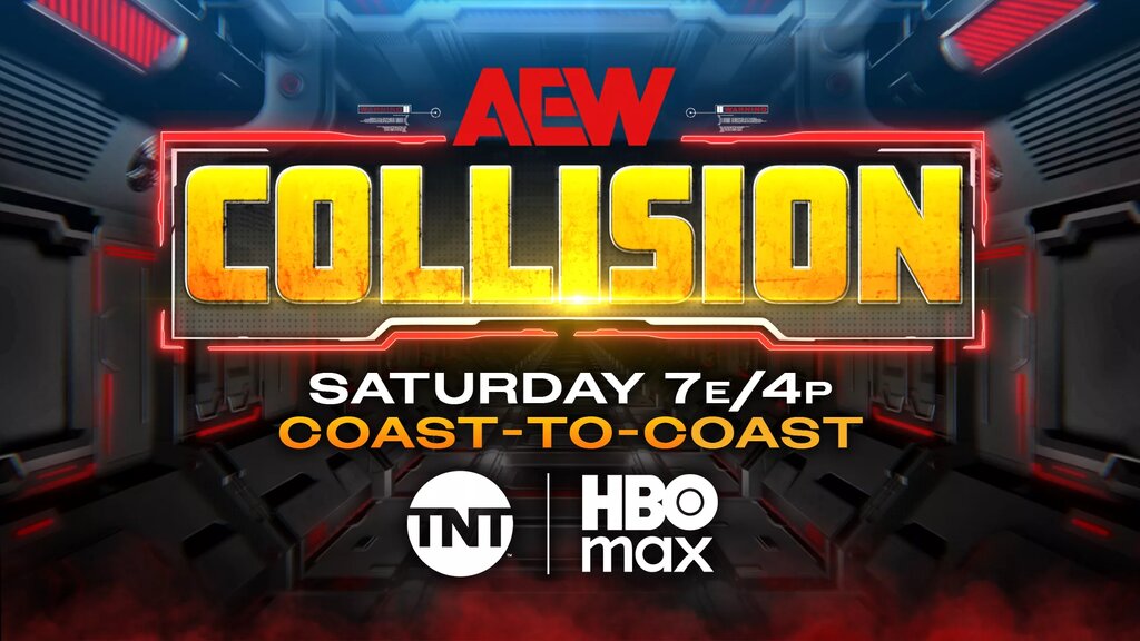 A graphic for the AEW Collision preview for October 4, 2025.