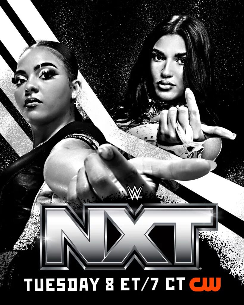A graphic for WWE NXT featuring Jazmyn Nyx.