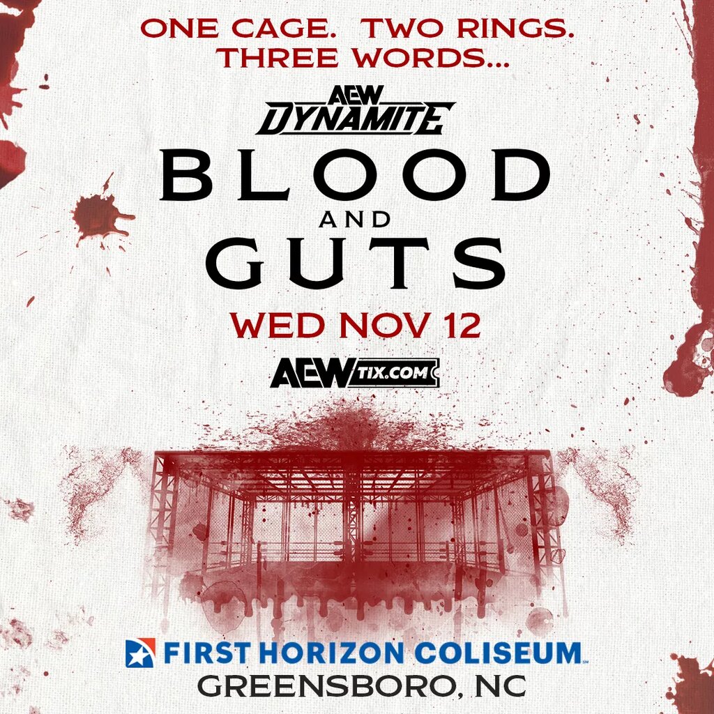 A graphic for AEW Blood and Guts.