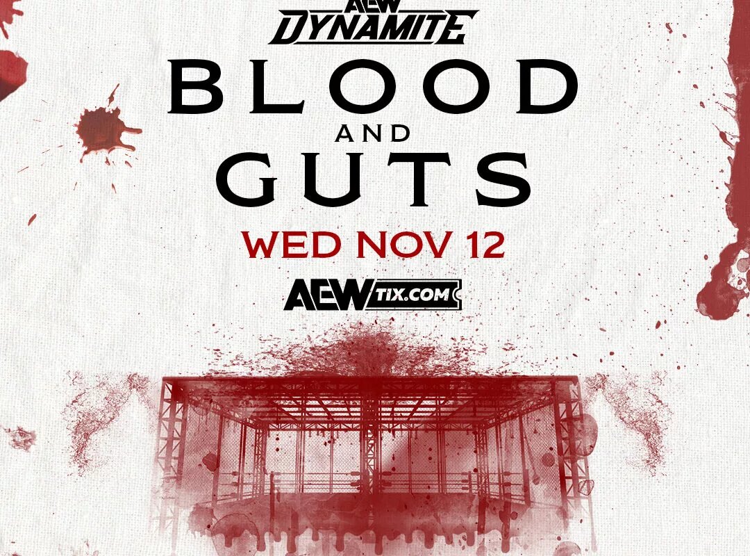 A graphic for AEW Blood and Guts.