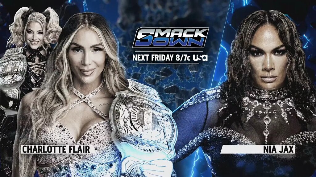 A graphic for the WWE SmackDown preview for November 7, 2025 edition of the show.