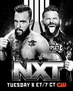 Josh Briggs vs. Matt Cardona graphic for WWE NXT