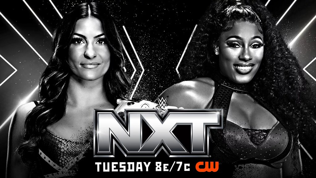 WWE NXT Graphic of Kendal Grey vs. Lash Legend for the Evolve Women's Championship