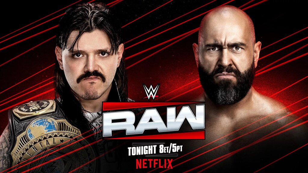WWE Raw results match graphic - Rusev vs Dominik Mysterio