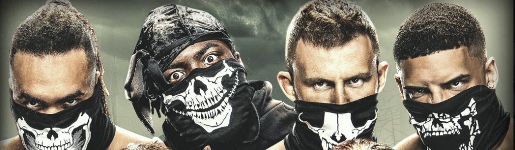 WWE NXT Graphic for Halloween Havoc of The Hardy Boyz vs DarkState for the NXT Tag Team Championships
