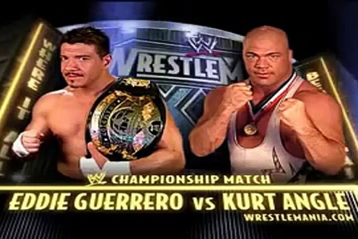 A WWE match graphic featuring Eddie Guerrero.