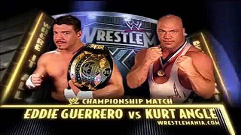 A WWE match graphic featuring Eddie Guerrero.