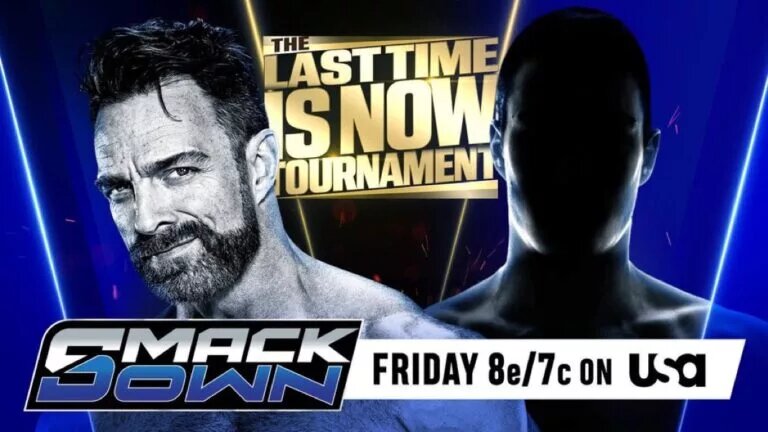 A WWE SmackDown graphic featuring the mystery opponent, which turned out to be Zack Ryder/Matt Cardona, of LA Knight in the John Cena "Last Time is Now" Tournament.