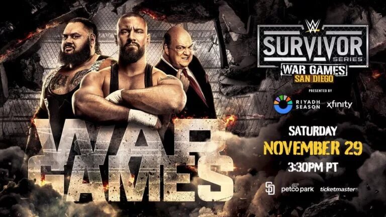 A graphic for WWE Survivor Series: WarGames, featuring the Vision. Roman Reigns and Brock Lesnar are being tipped to join.