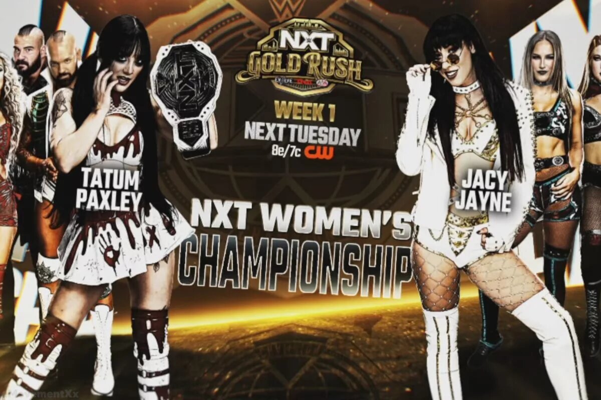 A graphic for NXT Gold Rush featuring Tatum Paxley.