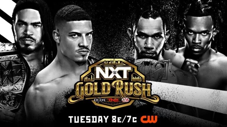 A graphic for WWE NXT Gold Rush night one.