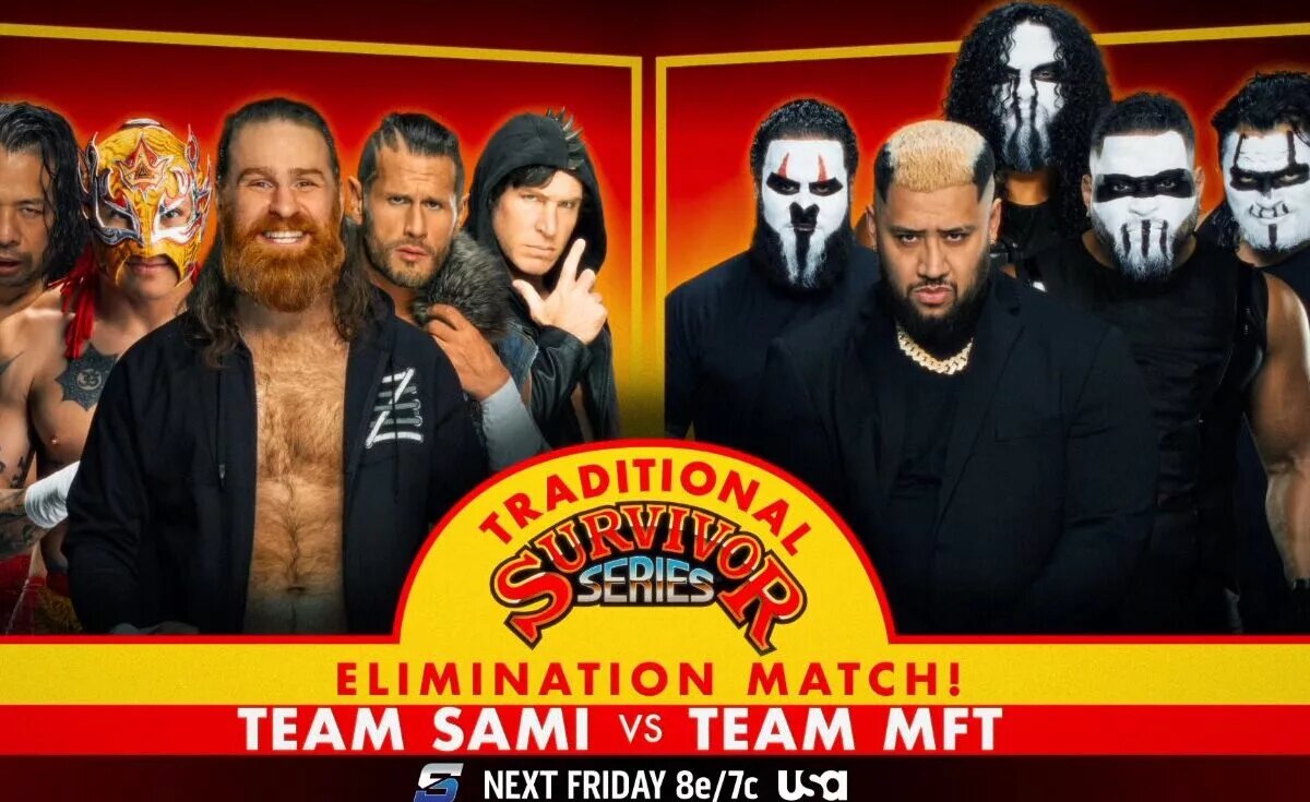 A graphic for the WWE SmackDown preview for November 28, 2025, the night before the 2025 WWE Survivor Series: WarGames PLE.