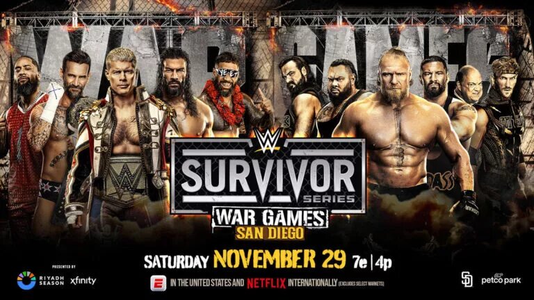 A graphic for the 2025 WWE Survivor Series: WarGames results.