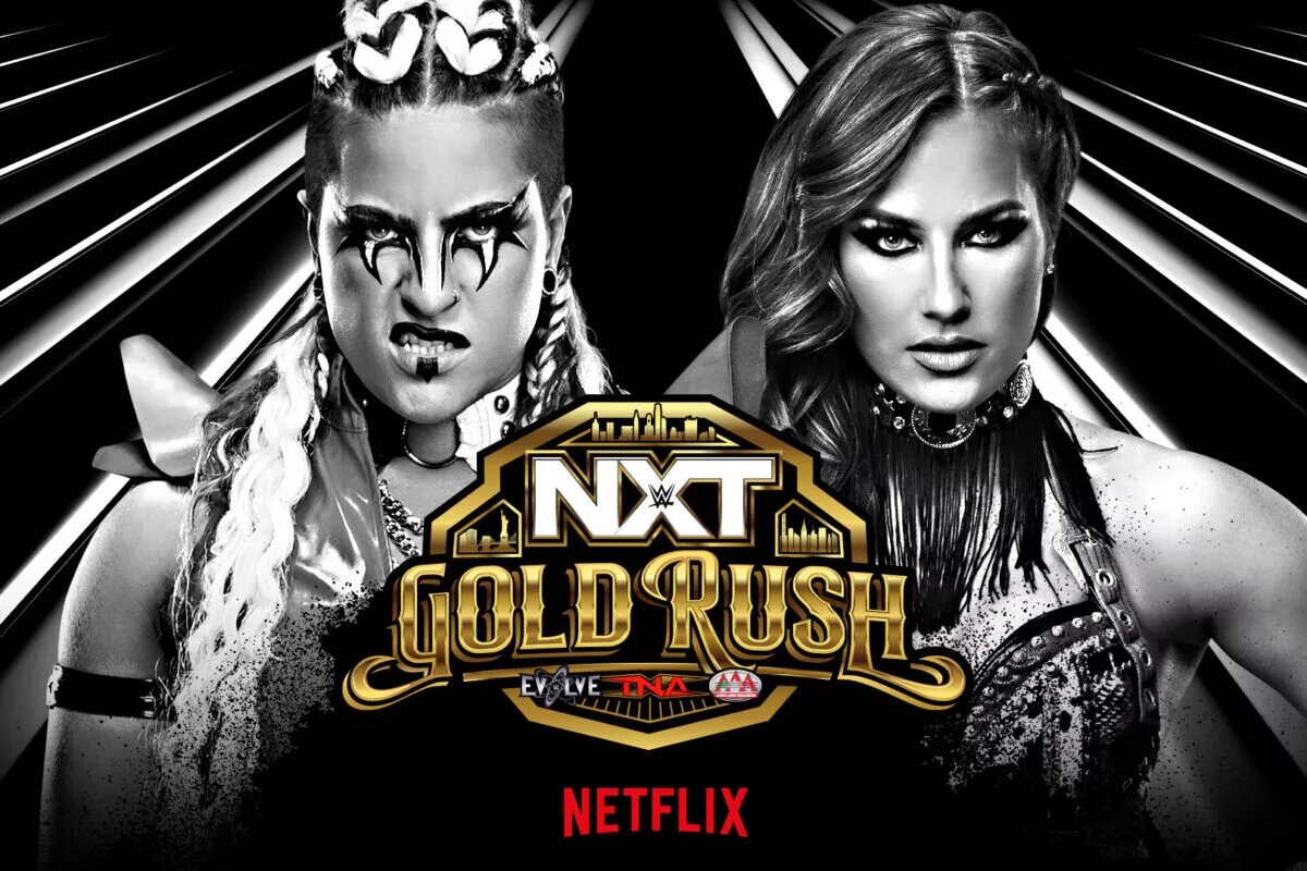 A graphic for WWE NXT Gold Rush, which a new WWE Speed Champion was crowned.