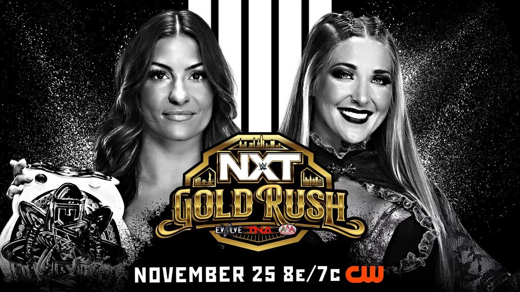 A WWE NXT graphic featuring Lainey Reid.