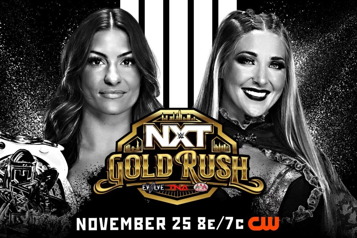 A WWE NXT graphic featuring Lainey Reid.