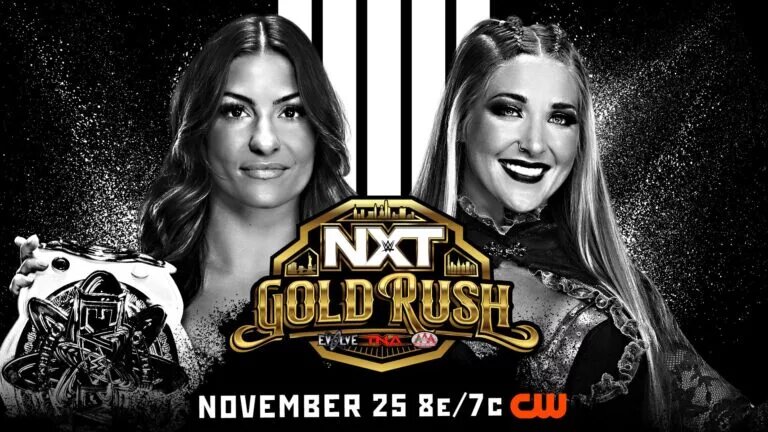 A WWE NXT graphic featuring Lainey Reid.