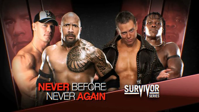 A WWE Survivor Series graphic featuring John Cena.
