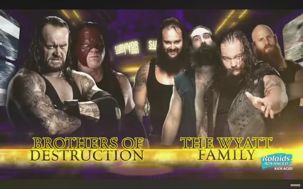 A graphic for WWE Survivor Series 2015.