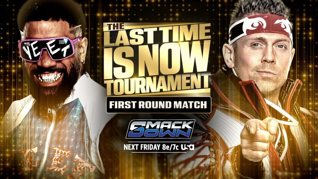 A graphic for the WWE SmackDown preview for November 14, 2025.