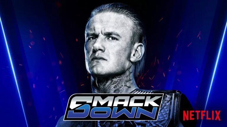 A WWE SmackDown spoilers graphic featuring Ilja Dragunov.