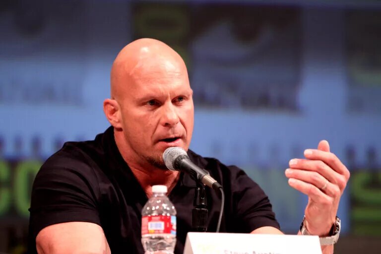 A photo of WWE legend "Stone Cold" Steve Austin.