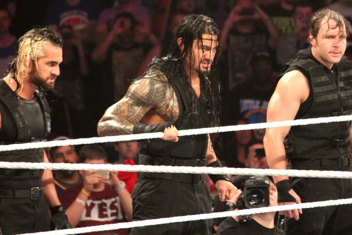 A photo WWE faction The Shield, who made their debuts at WWE Survivor Series.