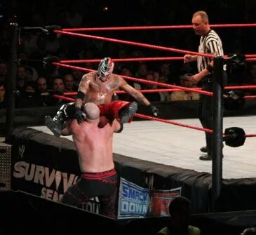 A photo of Rey Mysterio, one of the superstars with the most eliminations in WWE Survivor Series history.