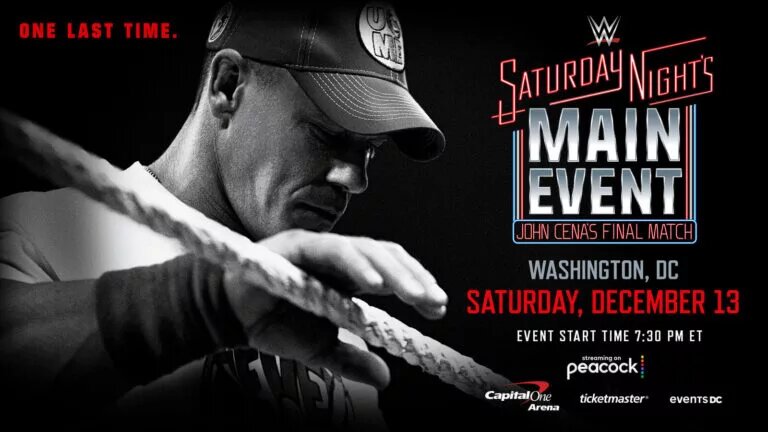 A graphic from John Cena, as he retires this Saturday at Saturday Night Main Event