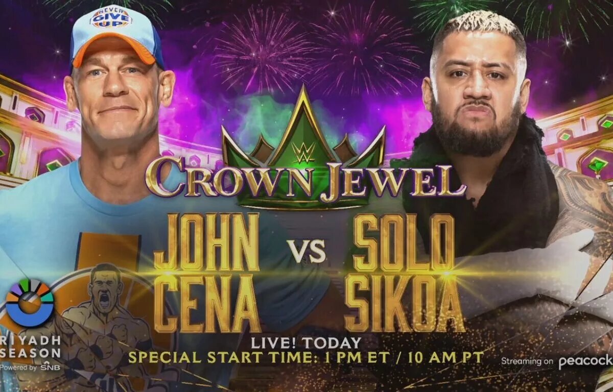 A graphic of WWE legend John Cena.