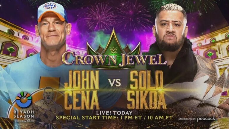A graphic of WWE legend John Cena.