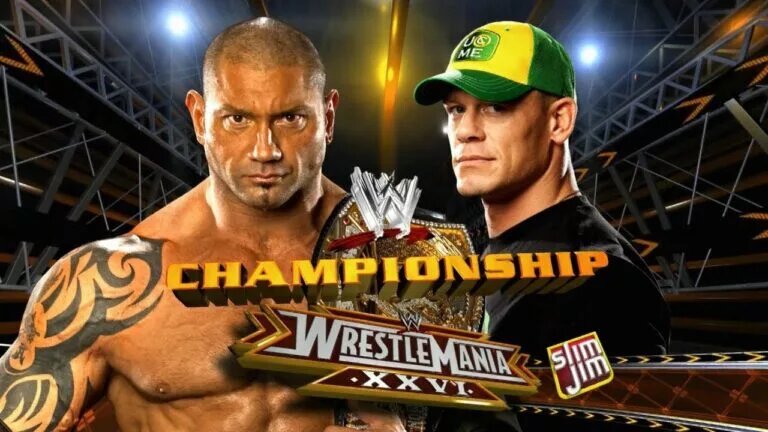A graphic of WWE WrestleMania XXVII featuring John Cena.