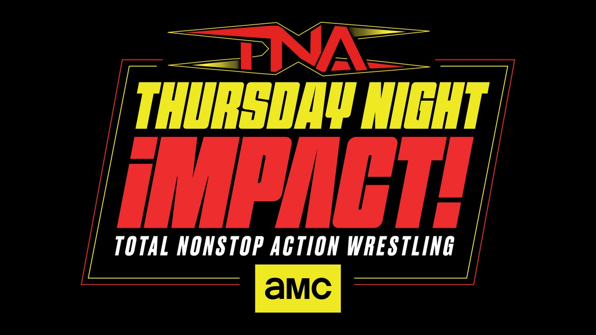 A graphic for TNA Wrestling on AMC.