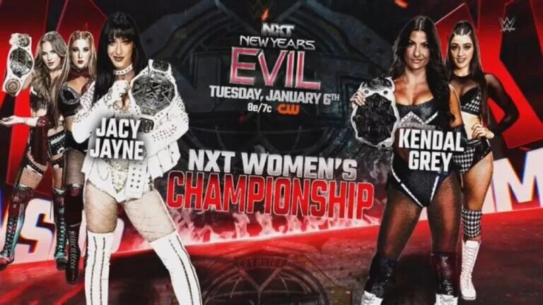 A WWE NXT graphic featuring Kendal Grey.