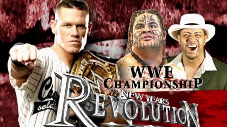 A graphic featuring WWE Legend John Cena in WWE PLE main events he shouldn't have won.