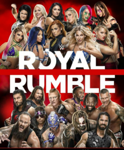 A WWE Royal Rumble graphic.