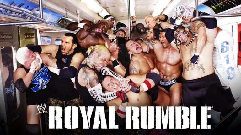 A WWE Royal Rumble graphic.