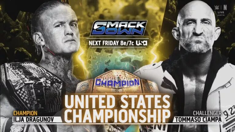 A graphic for the WWE SmackDown results for December 12, 2025.