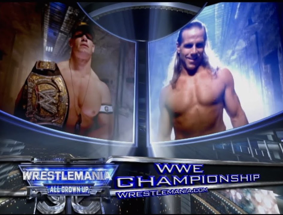 A WWE graphic featuring John Cena and matches that cemented his legacy.