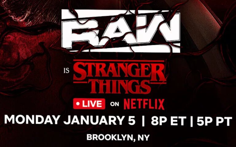 Raw Stranger things crossover logo
