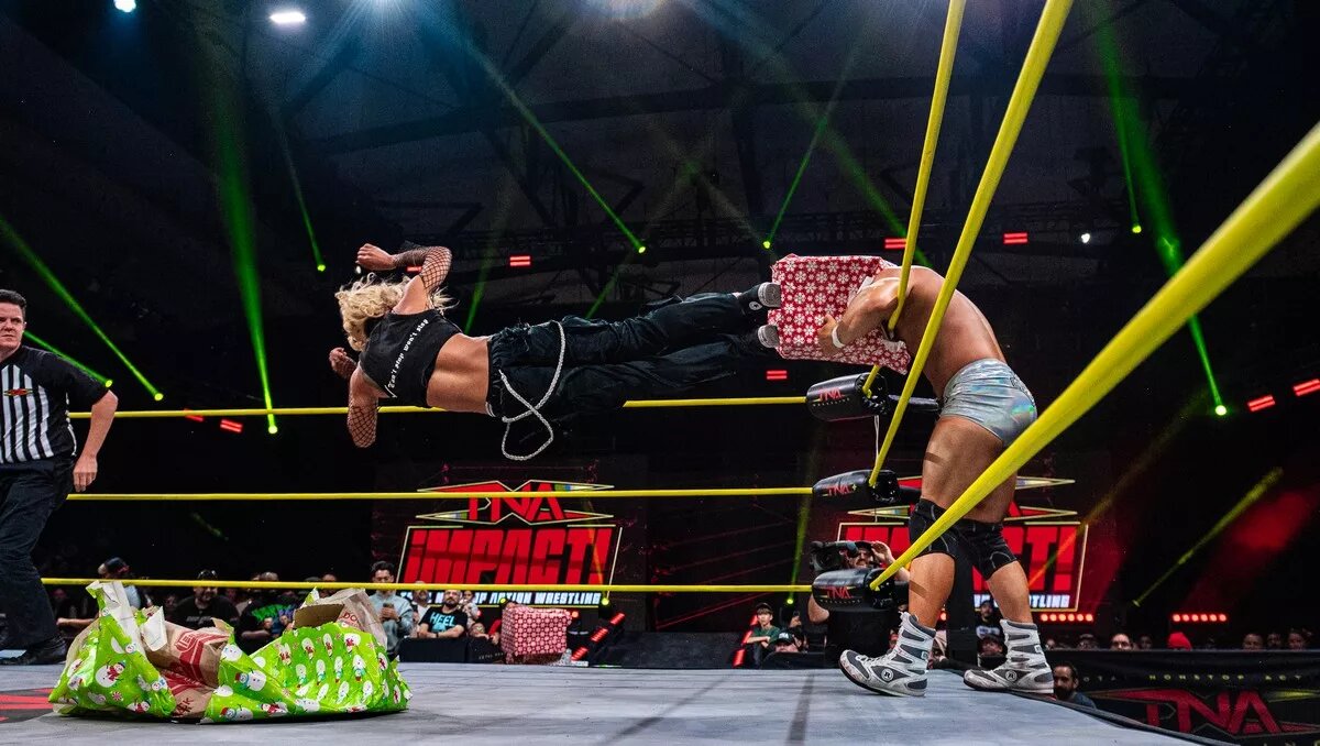 TNA iMPACT Special Christmas episode, Mara Sadé superkicks Ryan Nemeth