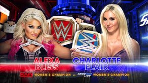 WWE Match Graphic of Charlotte Flair and Alexa Bliss
