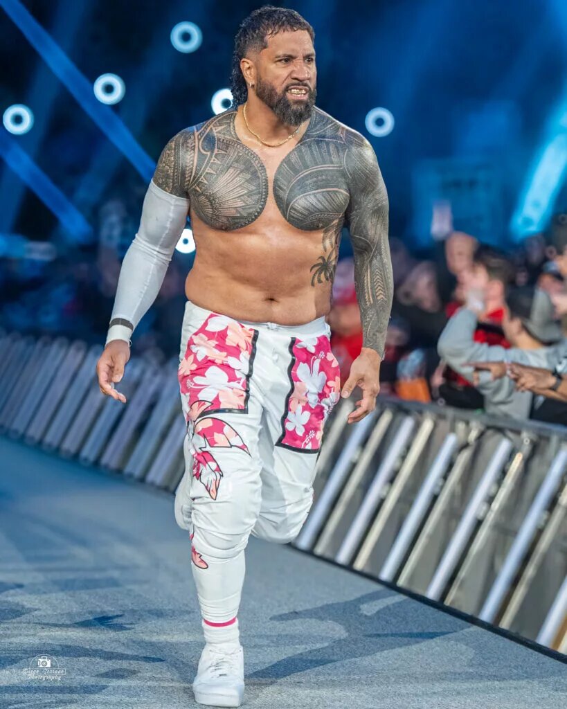 A graphic of former WWE World Champion in 2025 Jey Uso.