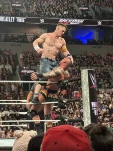 A photo of WWE legend John Cena at the 2025 Royal Rumble.