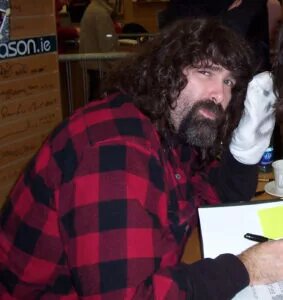 A photo of WWE legend Mick Foley.