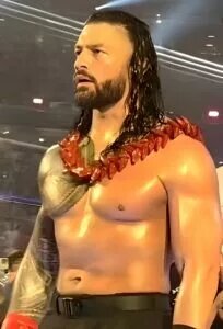 A photo of WWE star Roman Reigns.