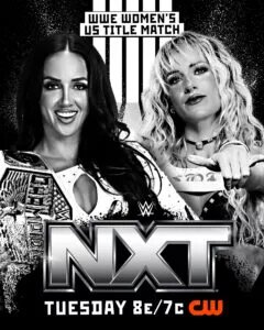 WWE NXT Graphic of Sol Ruca vs. Chelsea Green for the Women's United States Championship
