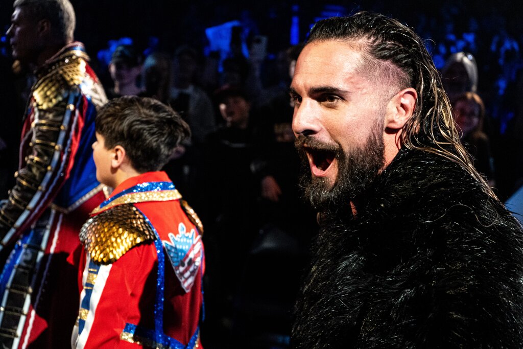 A photo of prominent WWE Royal Rumble and WrestleMania main-eventer Seth Rollins.