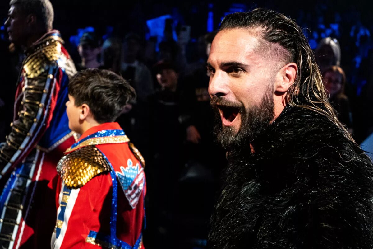 A photo of prominent WWE Royal Rumble and WrestleMania main-eventer Seth Rollins.