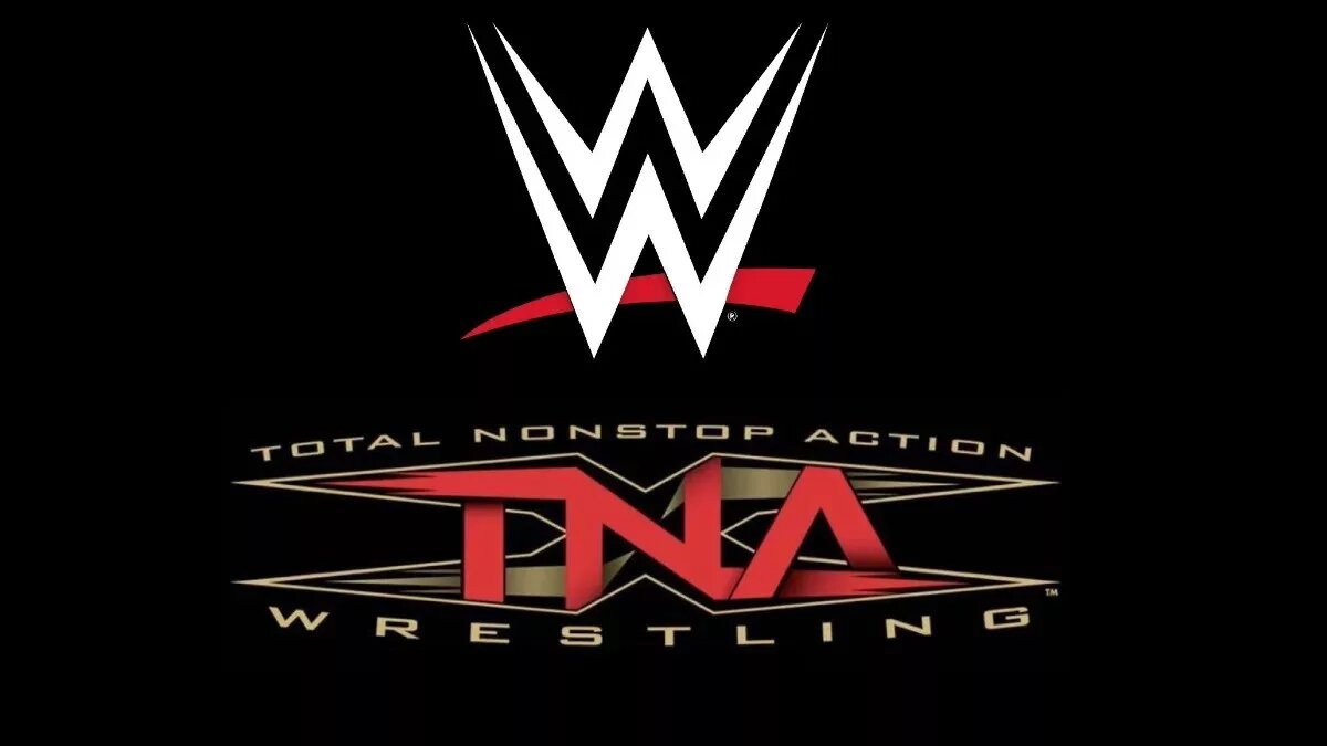 The WWE and TNA Wrestling logos as the NXT and TNA partnership reach its first year